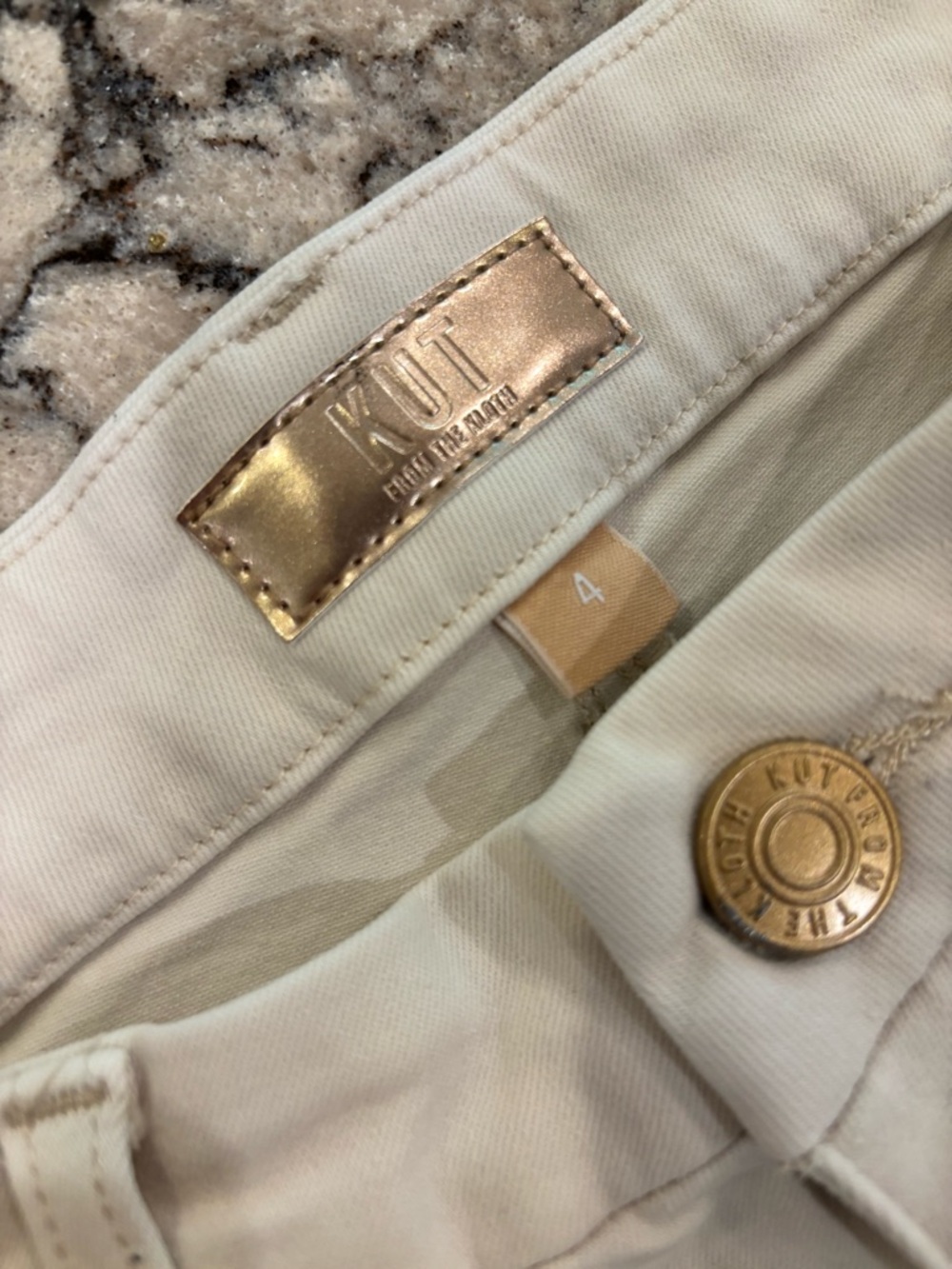 KUT from the Kloth Charlotte Cream Jeans